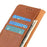 KHAZNEH For iPhone 17e / 16e Wallet Case Cowhide Texture Leather Flip Phone Cover - Brown - 4