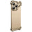 For iPhone 16 Pro Max Bumper Case Metal Frameless Shockproof Cover with Camera Lens Protector - Gold - 1