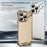 For iPhone 16 Pro Max Bumper Case Metal Frameless Shockproof Cover with Camera Lens Protector - Gold - 2
