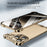 For iPhone 16 Pro Max Bumper Case Metal Frameless Shockproof Cover with Camera Lens Protector - Gold - 3