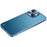 For iPhone 15 Plus Metal Clear Case Safety Lock Matte Anti-Fingerprint Back Cover - Blue - 1