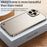 For iPhone 16 Pro Metal Clear Case Safety Lock Matte Anti-Fingerprint Back Cover - Gold - 5