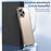 For iPhone 16 Pro Metal Clear Case Safety Lock Matte Anti-Fingerprint Back Cover - Gold - 7