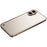 For iPhone 16 Metal Clear Case Safety Lock Matte Anti-Fingerprint Back Cover - Gold - 1
