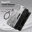 For Samsung Galaxy S24 Ultra Case Rotatable Kickstand PC+TPU Drop Protection Phone Cover - Silver - 6