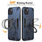 For iPhone 14 Plus Case Rotatable Kickstand PC+TPU Drop Protection Phone Cover - Blue - 2