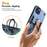 For iPhone 14 Plus Case Rotatable Kickstand PC+TPU Drop Protection Phone Cover - Blue - 3