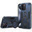 For iPhone 14 Pro Max Case Rotatable Kickstand PC+TPU Drop Protection Phone Cover - Blue - 1