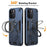 For iPhone 14 Pro Max Case Rotatable Kickstand PC+TPU Drop Protection Phone Cover - Blue - 2