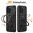 For iPhone 15 Pro Max Case Rotatable Kickstand PC+TPU Drop Protection Phone Cover - Black - 2