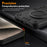 For iPhone 15 Pro Max Case Rotatable Kickstand PC+TPU Drop Protection Phone Cover - Black - 5