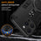 For iPhone 15 Pro Max Case Rotatable Kickstand PC+TPU Drop Protection Phone Cover - Black - 7