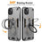 For iPhone 15 Plus Case Rotatable Kickstand PC+TPU Drop Protection Phone Cover - Silver - 2