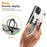 For iPhone 15 Plus Case Rotatable Kickstand PC+TPU Drop Protection Phone Cover - Silver - 3