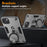 For iPhone 15 Plus Case Rotatable Kickstand PC+TPU Drop Protection Phone Cover - Silver - 4