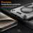 For iPhone 15 Plus Case Rotatable Kickstand PC+TPU Drop Protection Phone Cover - Silver - 5