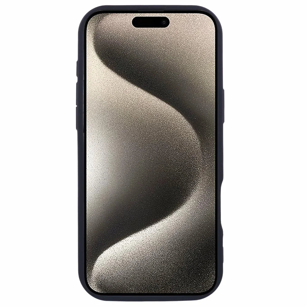 For iPhone 16 Pro Case Grooved Design TPU Anti-Slip Phone Cover - Black - 2