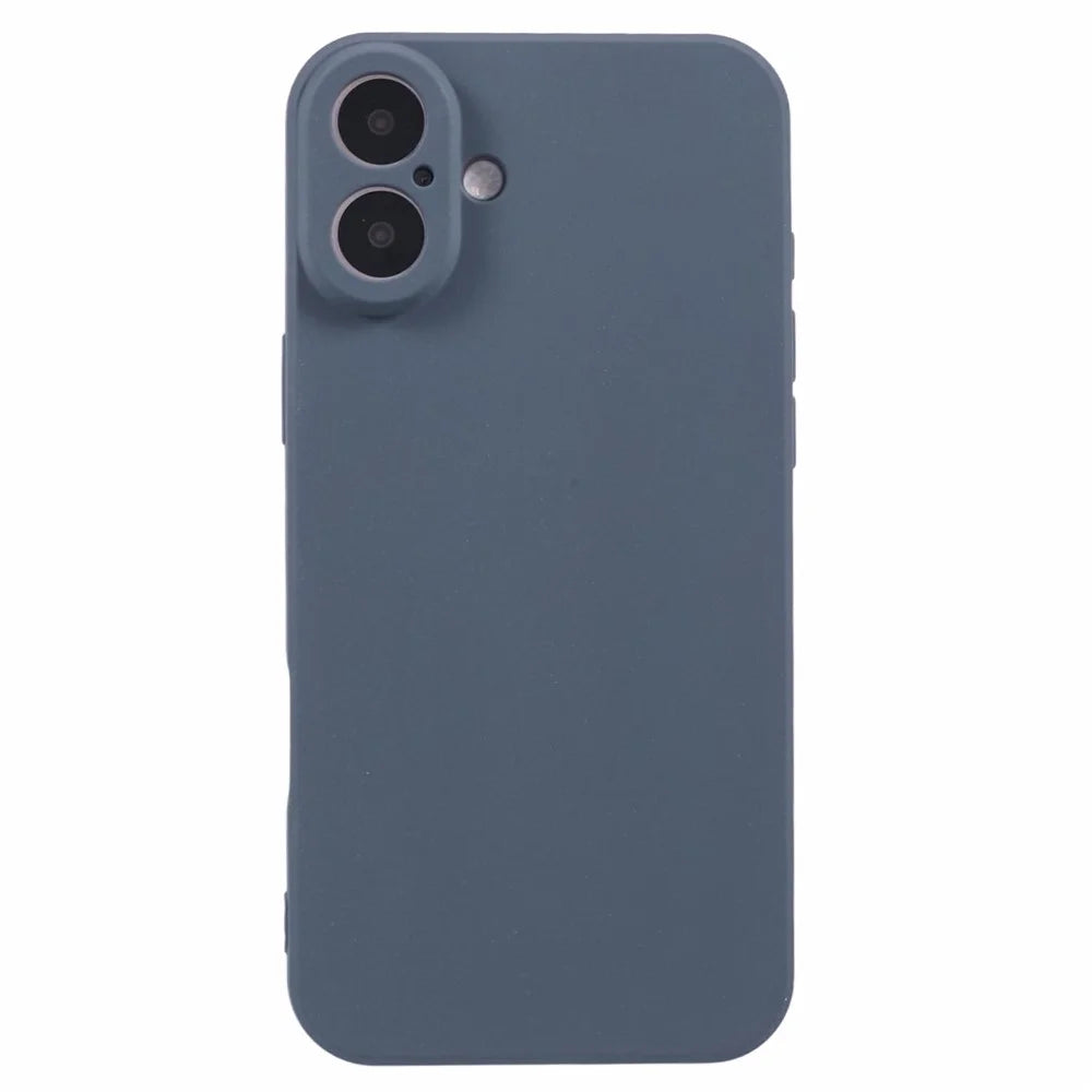 For iPhone 16 Case Matte TPU Non-Slip Protective Phone Cover - Grey - 3