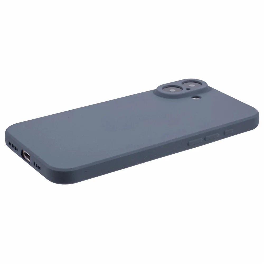 For iPhone 16 Case Matte TPU Non-Slip Protective Phone Cover - Grey - 5