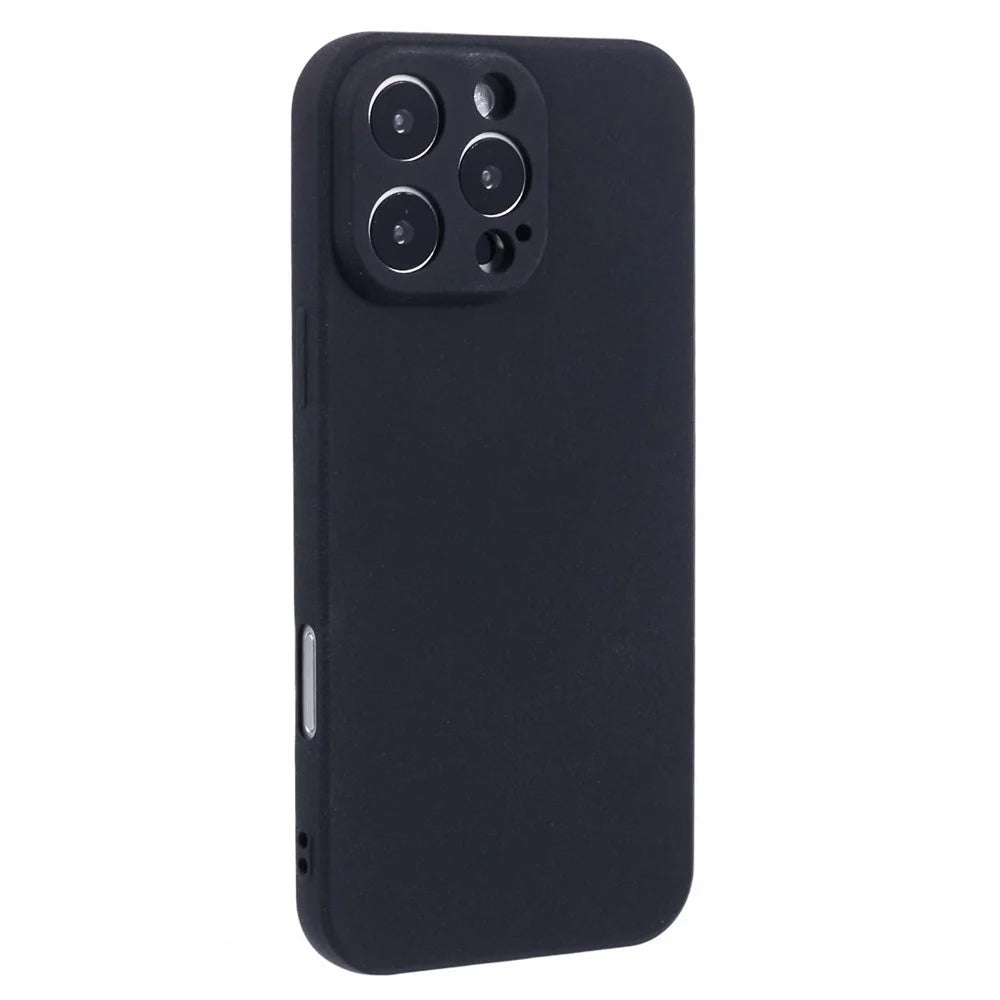 For iPhone 16 Pro Max Case Matte TPU Non-Slip Protective Phone Cover - Black - 1