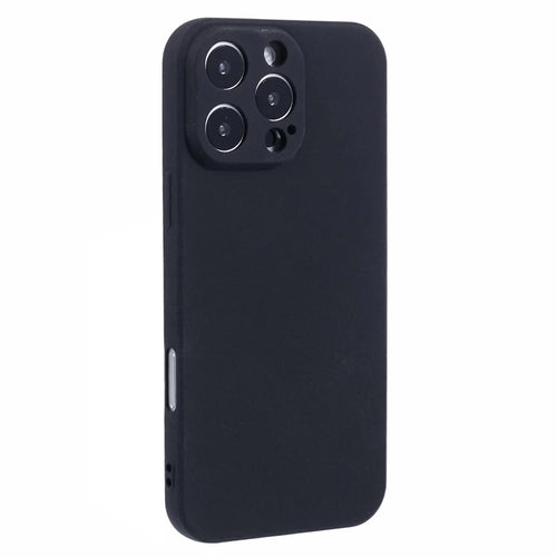 For iPhone 16 Pro Max Case Matte TPU Non-Slip Protective Phone Cover - Black - 1
