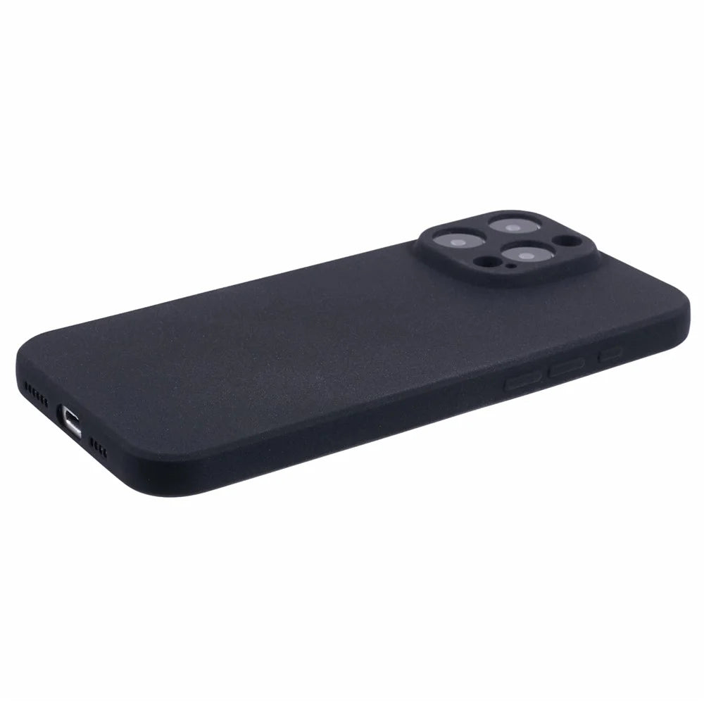 For iPhone 16 Pro Max Case Matte TPU Non-Slip Protective Phone Cover - Black - 5