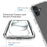 For iPhone 16 Plus Case TPU+PC Full Protection Shockproof Phone Cover with PET Screen Guard - Transparent - 4
