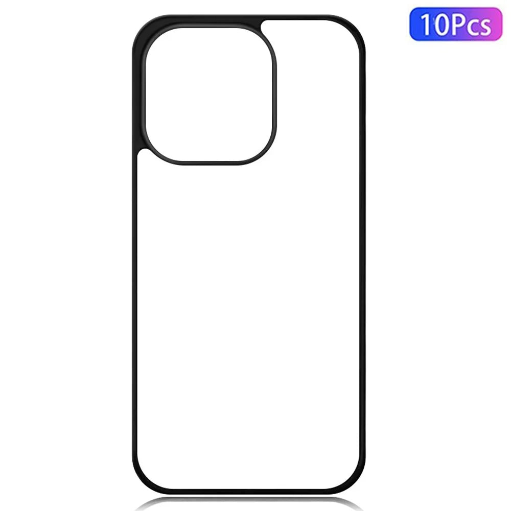 10Pcs  /  Pack For iPhone 16 Pro Max Case Shockproof PC+TPU Phone Cover Support Heat Transfer Printing - 1