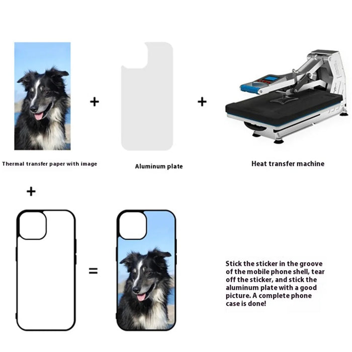 10Pcs  /  Pack For iPhone 16 Pro Max Case Shockproof PC+TPU Phone Cover Support Heat Transfer Printing - 4