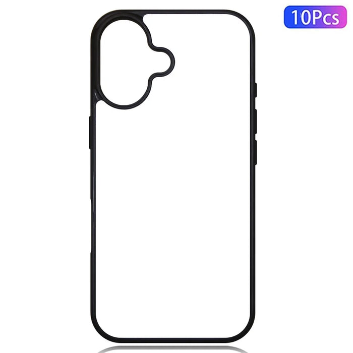 10Pcs  /  Pack For iPhone 16 Case Shockproof PC+TPU Phone Cover Support Heat Transfer Printing - 1