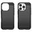 For iPhone 16 Pro Max Case Carbon Fiber Texture TPU Brushed Phone Cover - Black - 2