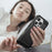 For iPhone 16 Pro Max Case Carbon Fiber Texture TPU Brushed Phone Cover - Black - 7