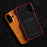 For iPhone 16 Case Calf Texture PU Leather Hard PC Protective Phone Cover - Orange - 3