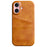 For iPhone 16 Plus Case Dual Card Slots PU Leather + Hard PC Phone Cover - Orange - 1
