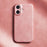 For iPhone 16 Plus Case Calf Texture PU Leather Hard PC Protective Phone Cover - Rose Gold - 2