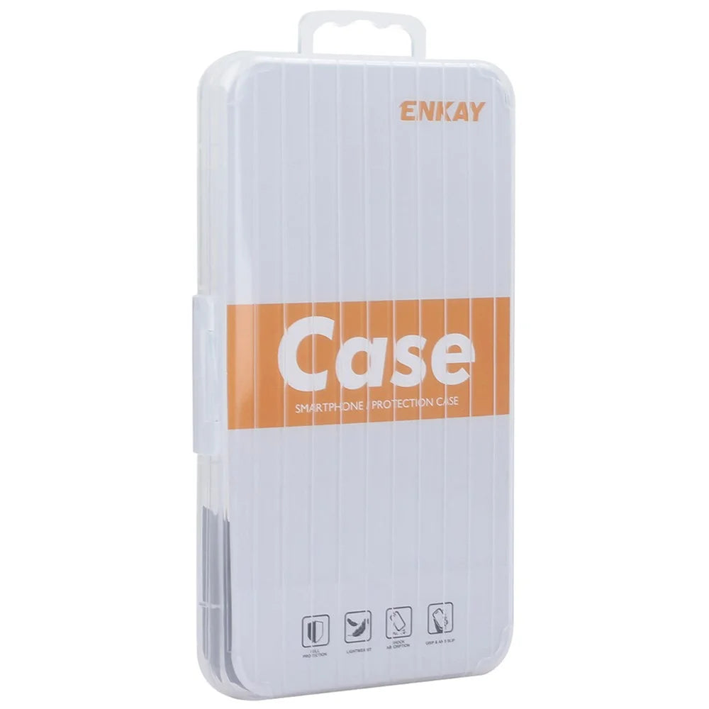 ENKAY HAT PRINCE For iPhone 16 Magnetic Clear Case Shockproof TPU Phone Cover with Lens Film - Gold - 6