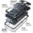 LUPHIE For iPhone 16 Pro Max Case Sports Car Design Shockproof Metal+TPU Phone Cover with Screen Protector - Black - 6