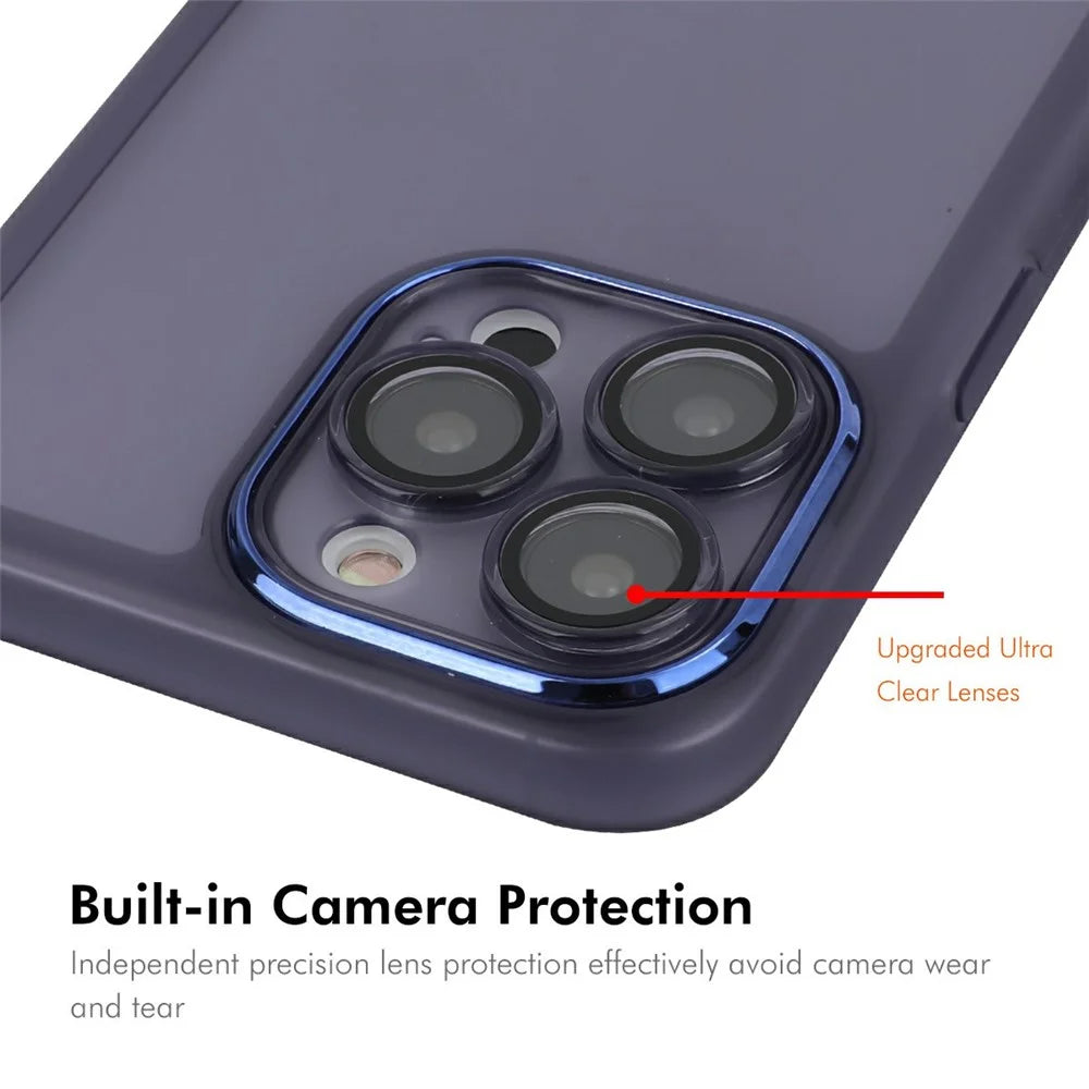 ENKAY HAT PRINCE For iPhone 15 Pro Case Matte TPU Phone Cover with Lens Film - Purple - 4