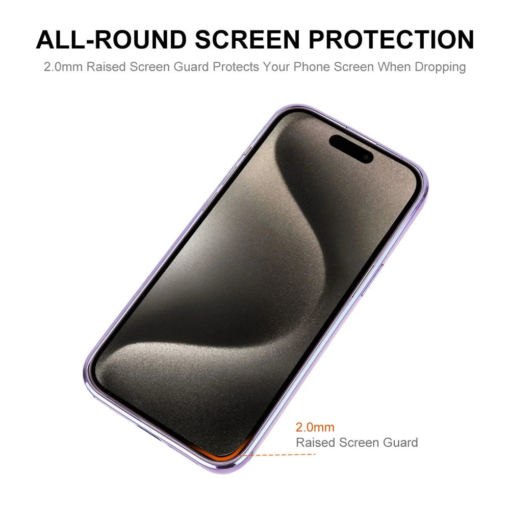 ENAKY HAT PRINCE For iPhone 16 Plus Magnetic Case Glitter TPU Phone Back Cover with Lens Film - Purple - 4