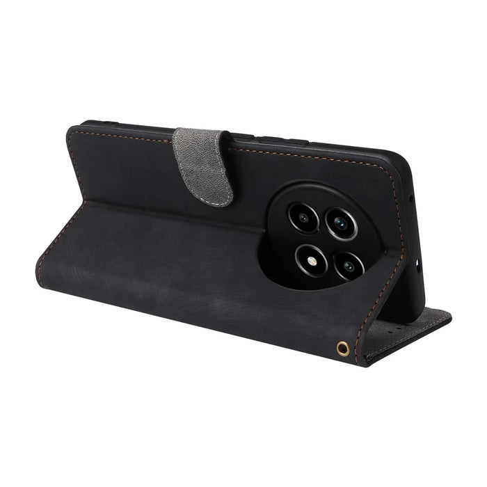 For Realme 14 Pro Lite 5G / 13 Pro 5G (Global) / 13 Pro+ 5G (Global) Wallet Case RFID Blocking PU Leather Cover Stand View - Black - 4