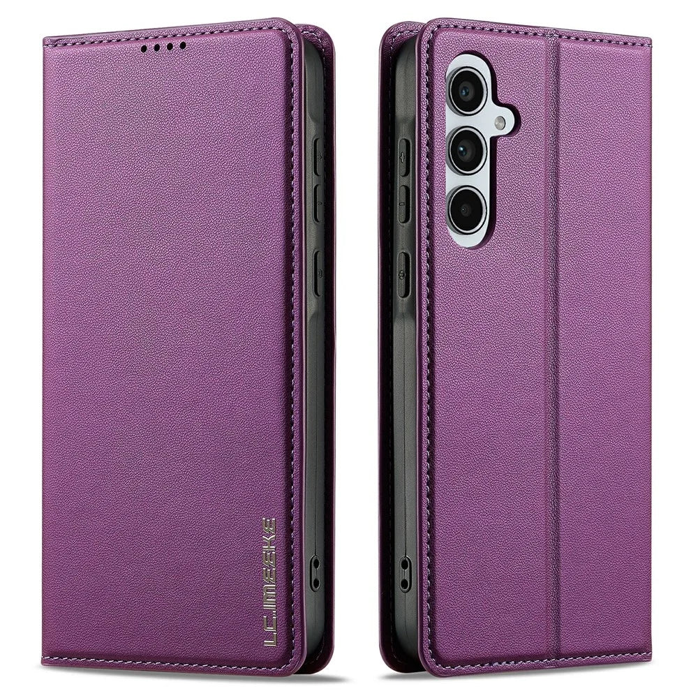 LC.IMEEKE L1 Series for Samsung Galaxy A16 5G / A16 4G Case PU Leather Wallet Stand Protective Phone Cover - Purple - 1