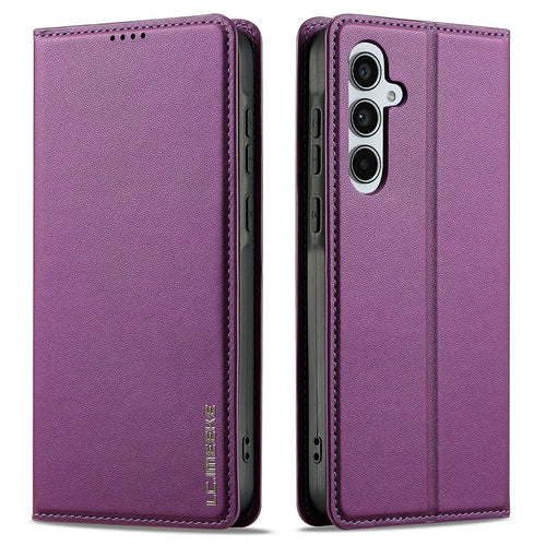 LC.IMEEKE L1 Series for Samsung Galaxy A16 5G / A16 4G Case PU Leather Wallet Stand Protective Phone Cover - Purple - 1