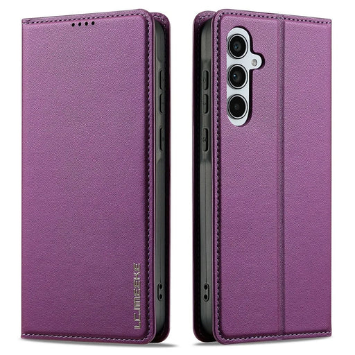 LC.IMEEKE L1 Series for Samsung Galaxy A16 5G / A16 4G Case PU Leather Wallet Stand Protective Phone Cover - Purple - 1