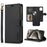 LC.IMEEKE L2 Series for iPhone 15 Case PU Leather Wallet Detachable Magnetic Phone Cover - Black - 1