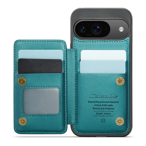 For Google Pixel 10 Pro / 10 / 9 Pro / 9 Phone Case CASEME C22 Leather Back Cover with RFID Blocking Card Slots - Green - 2