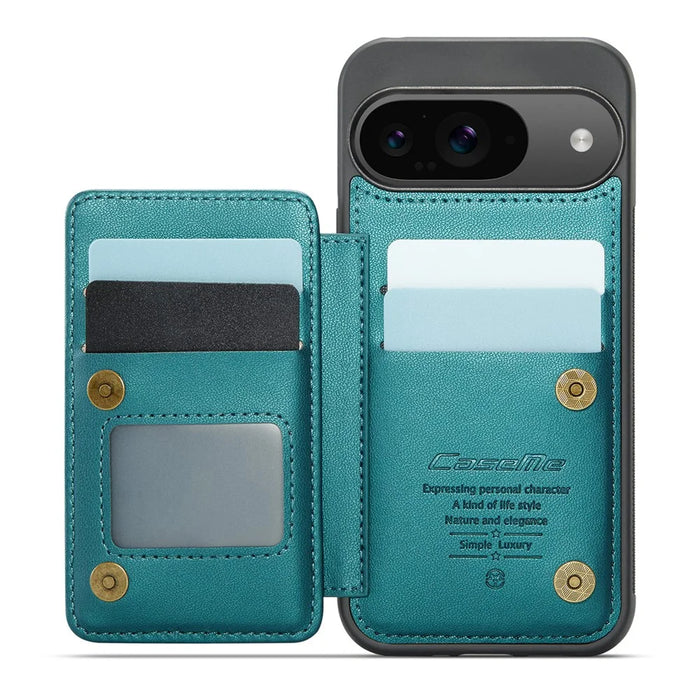 For Google Pixel 10 Pro / 10 / 9 Pro / 9 Phone Case CASEME C22 Leather Back Cover with RFID Blocking Card Slots - Green - 2