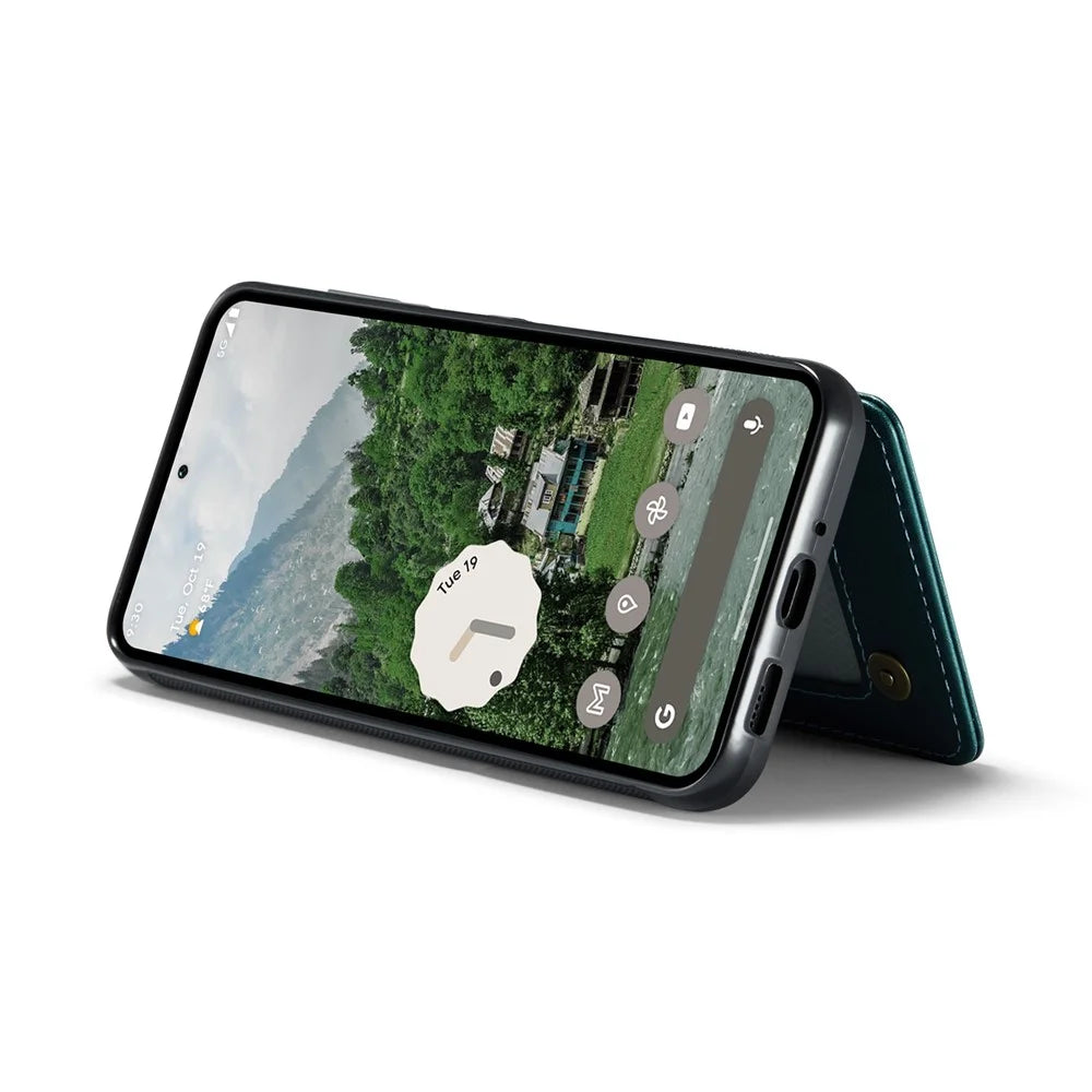 For Google Pixel 10 Pro / 10 / 9 Pro / 9 Phone Case CASEME C22 Leather Back Cover with RFID Blocking Card Slots - Green - 3