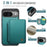 JEEHOOD J05 For Google Pixel 9 / Pixel 9 Pro Case Leather Mobile Cover with Detachable Magnetic Card Bag - Cyan - 4