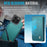 JEEHOOD J05 For iPhone 16 Pro Case Leather Mobile Cover with Detachable Magnetic Card Bag - Cyan - 7