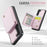 JEEHOOD J05 For Samsung Galaxy S23 Case Leather Mobile Cover with Detachable Magnetic Card Bag - Pink - 6